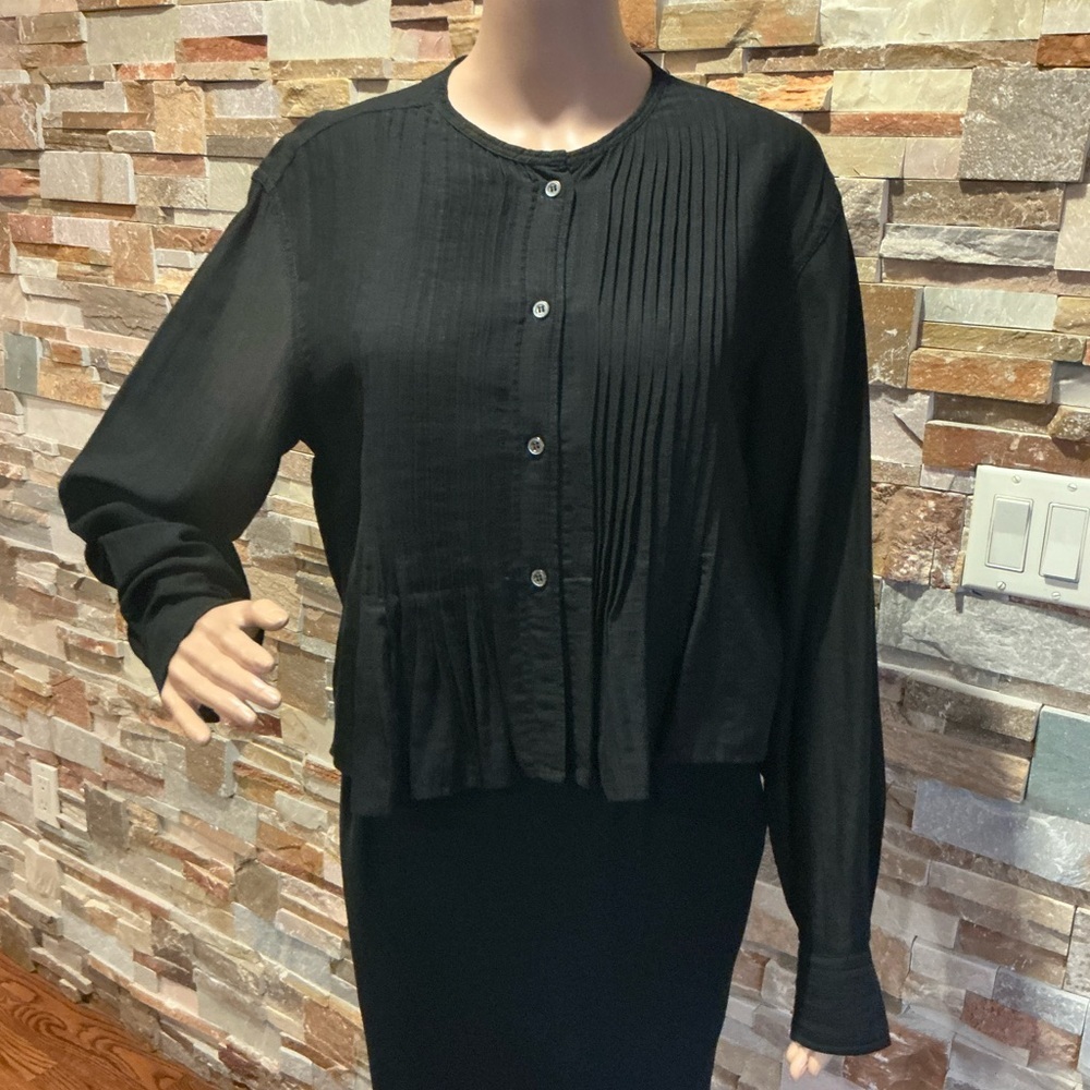 Isabel Marant Étoile Okinawa Women’s Black Cotton Blouse Shirt Tunic Top
